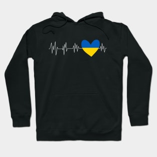 stand with ukraine,Ukrainian Flag Heartbeat Herzschlag Hoodie